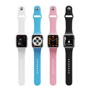 Silicone Apple Watch Bands with Rainbow Filling