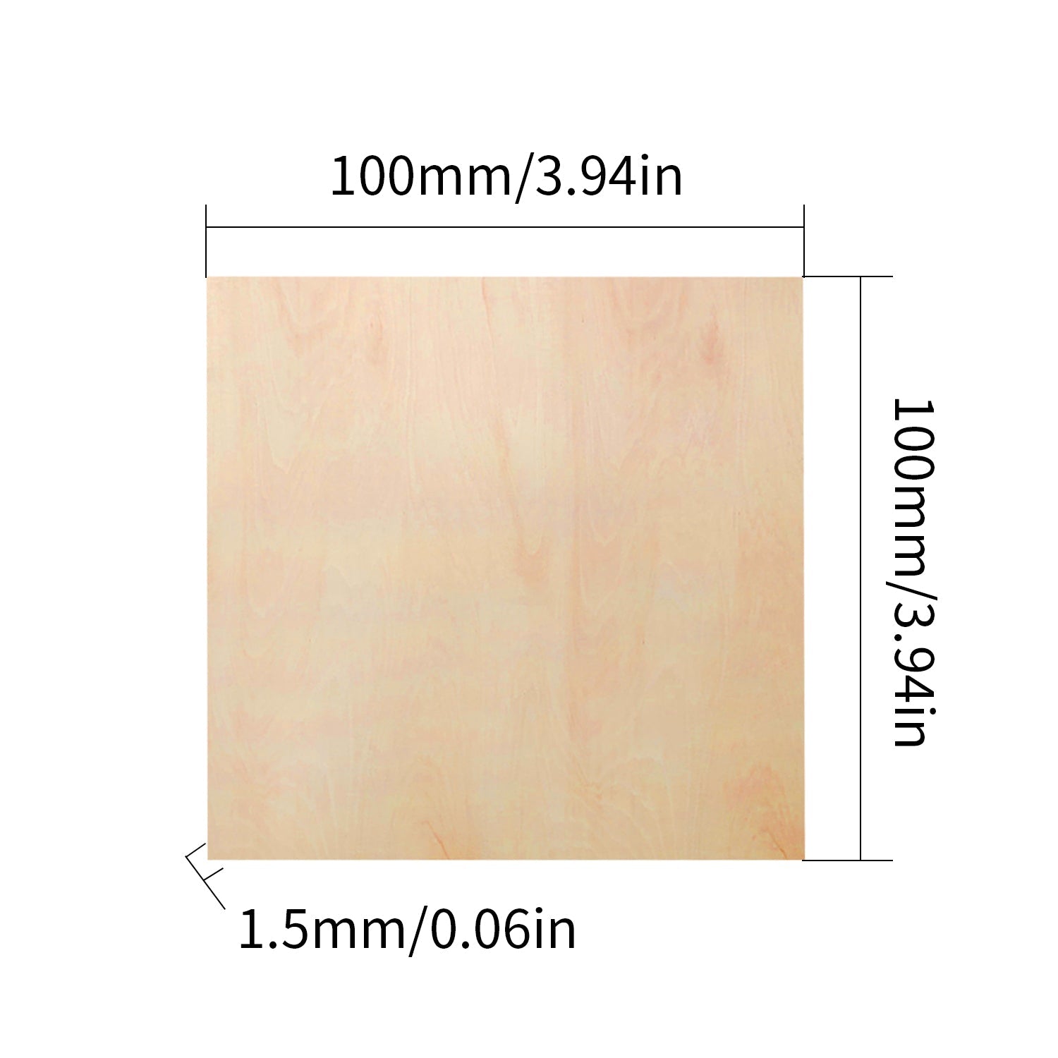 Wooden Plate Plywood (10 Pcs)