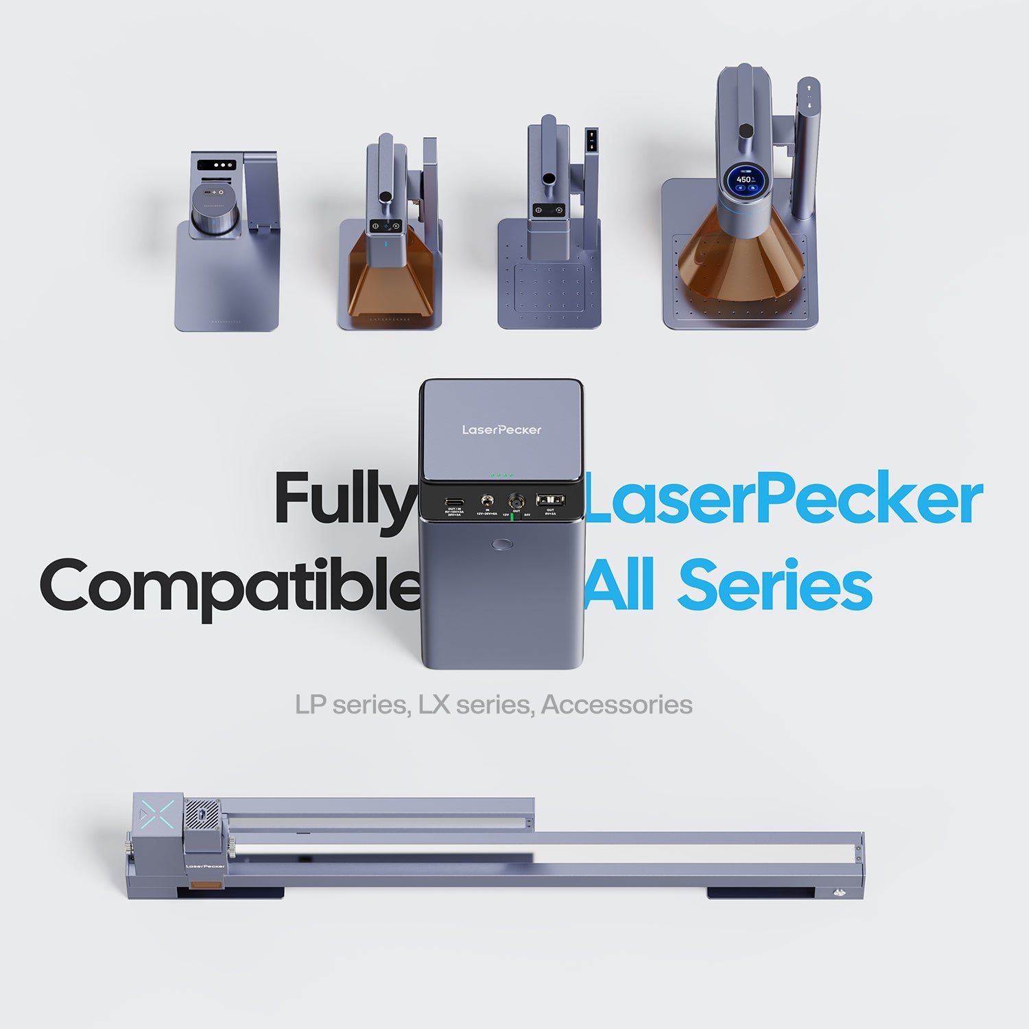 The PowerPack Plus is compatible with all LaserPecker machines