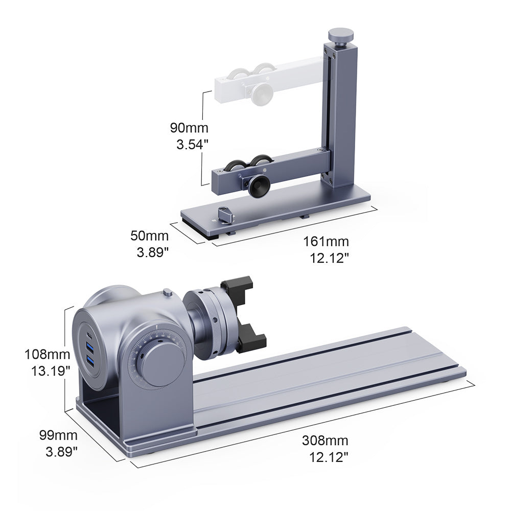 LaserPecker Rotary Extension for LP4 and LX1