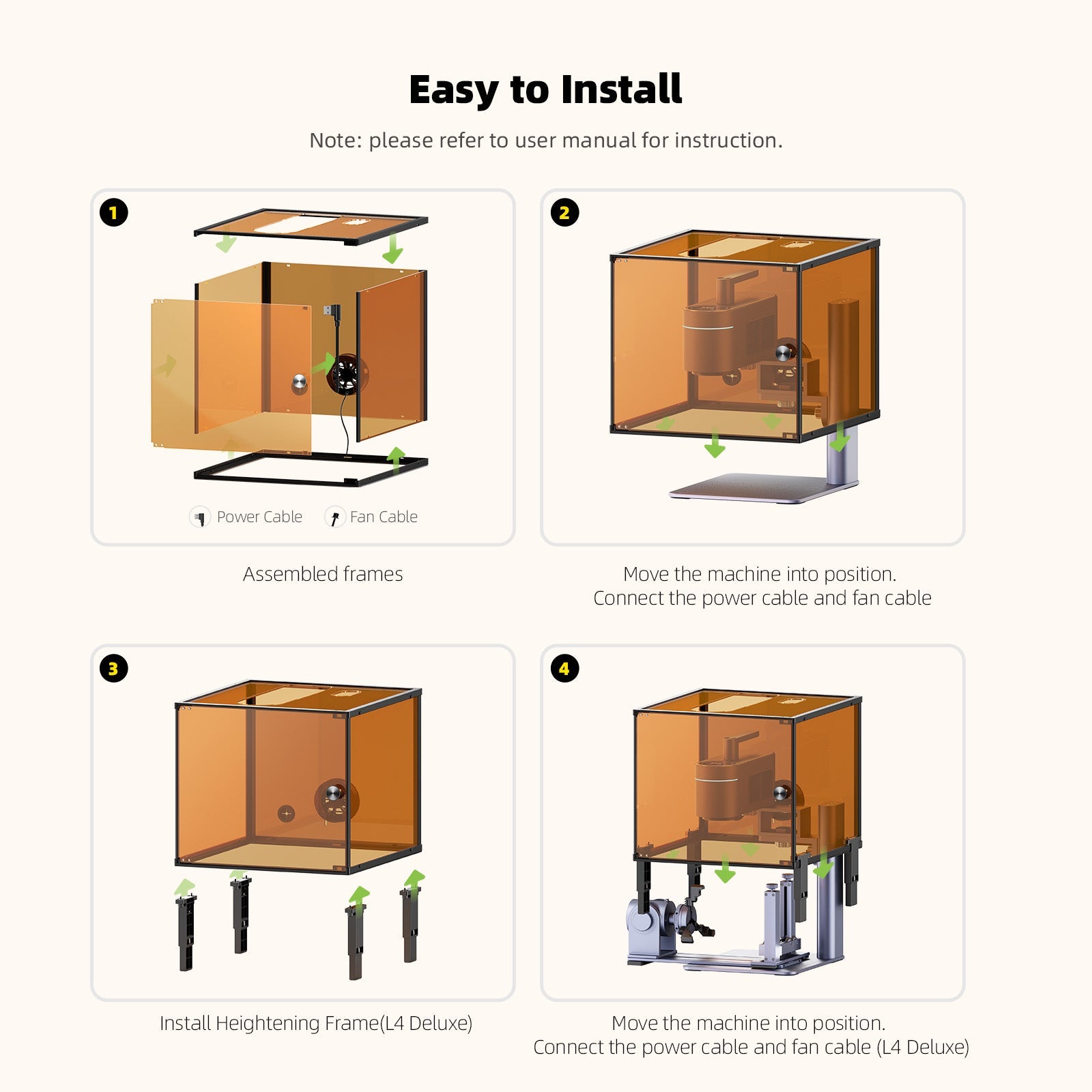 Install the protective cover to use with the Rotary Extension