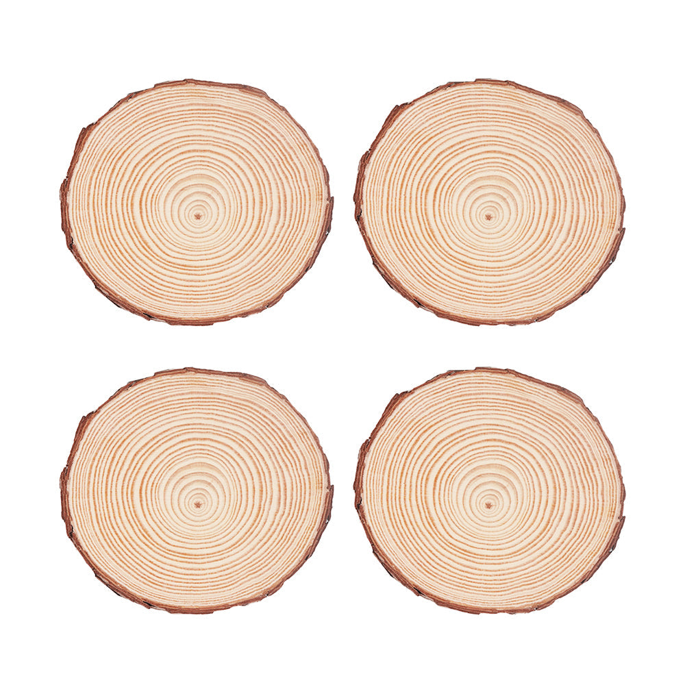 Wooden Slices Coasters (4 pcs)
