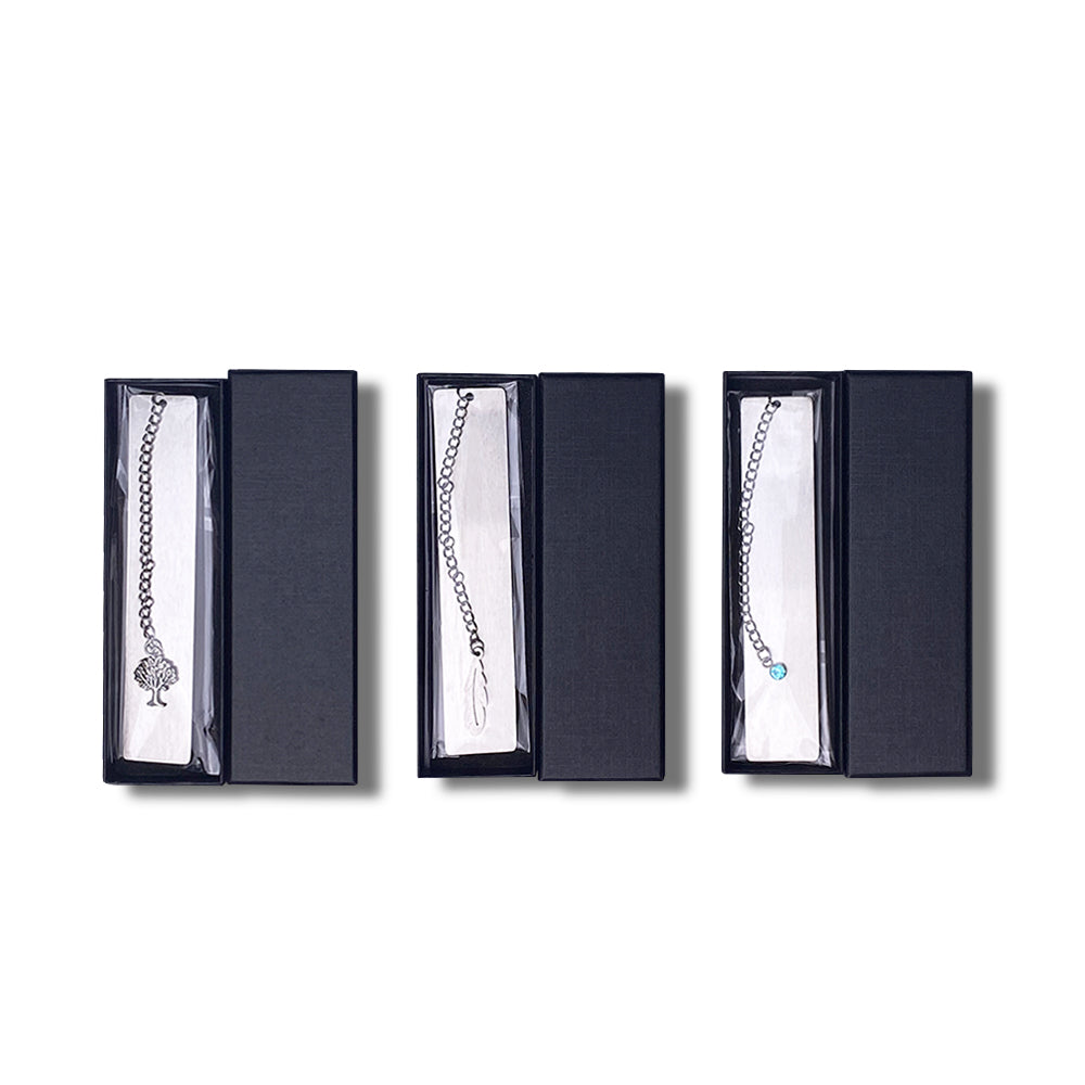 Stainless Steel Bookmarks with Pendants (3 pcs)