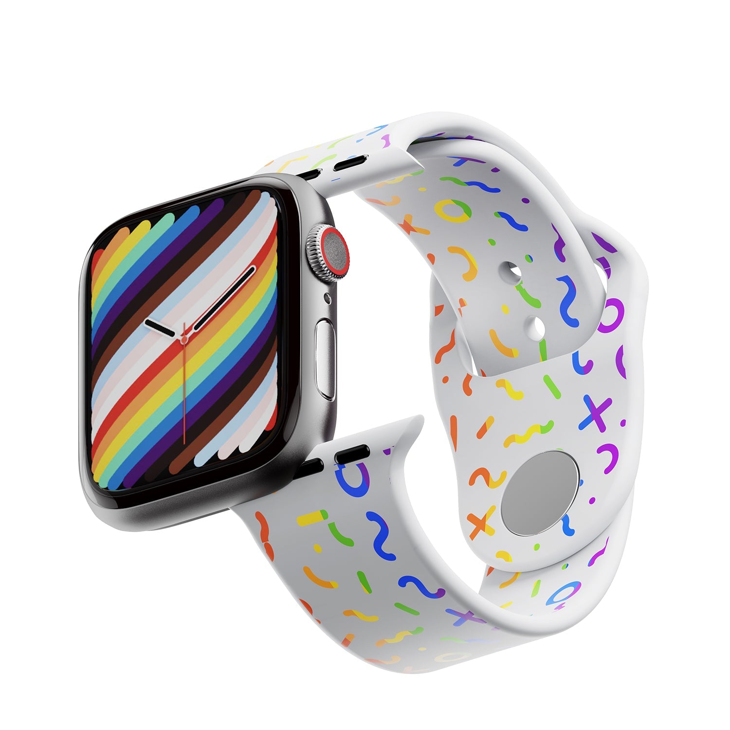 Silicone Apple Watch Bands with Rainbow Filling (4 colors)