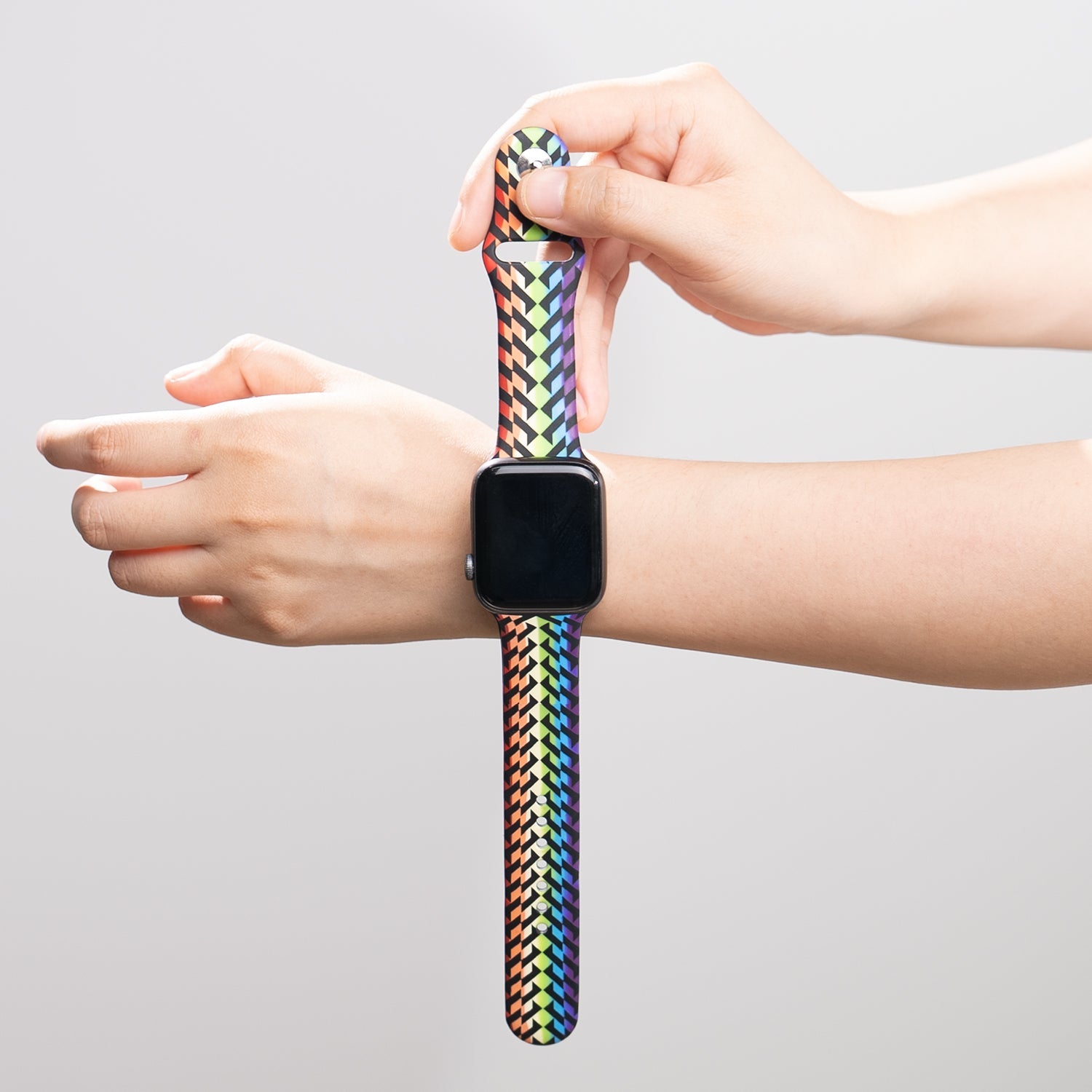 Silicone Apple Watch Bands with Rainbow Filling (4 colors)