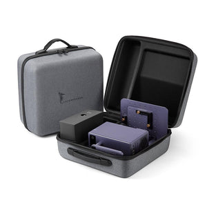 Storage case with LP3 machine and accessories inside