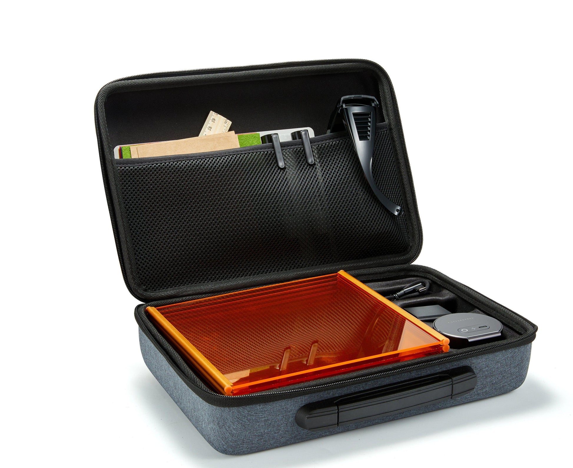 LP1 Pro storage case with LP1 laser head and all accessories inside