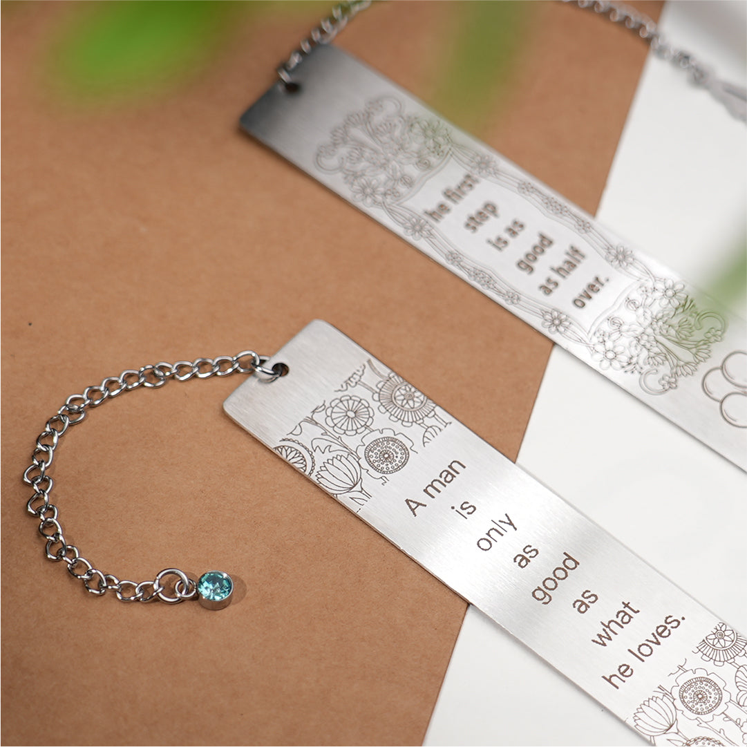 Stainless Steel Bookmarks with Pendants (3 pcs)