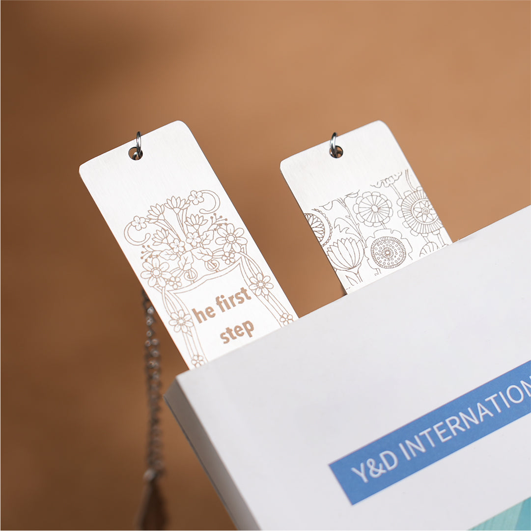 Stainless Steel Bookmarks with Pendants (3 pcs)