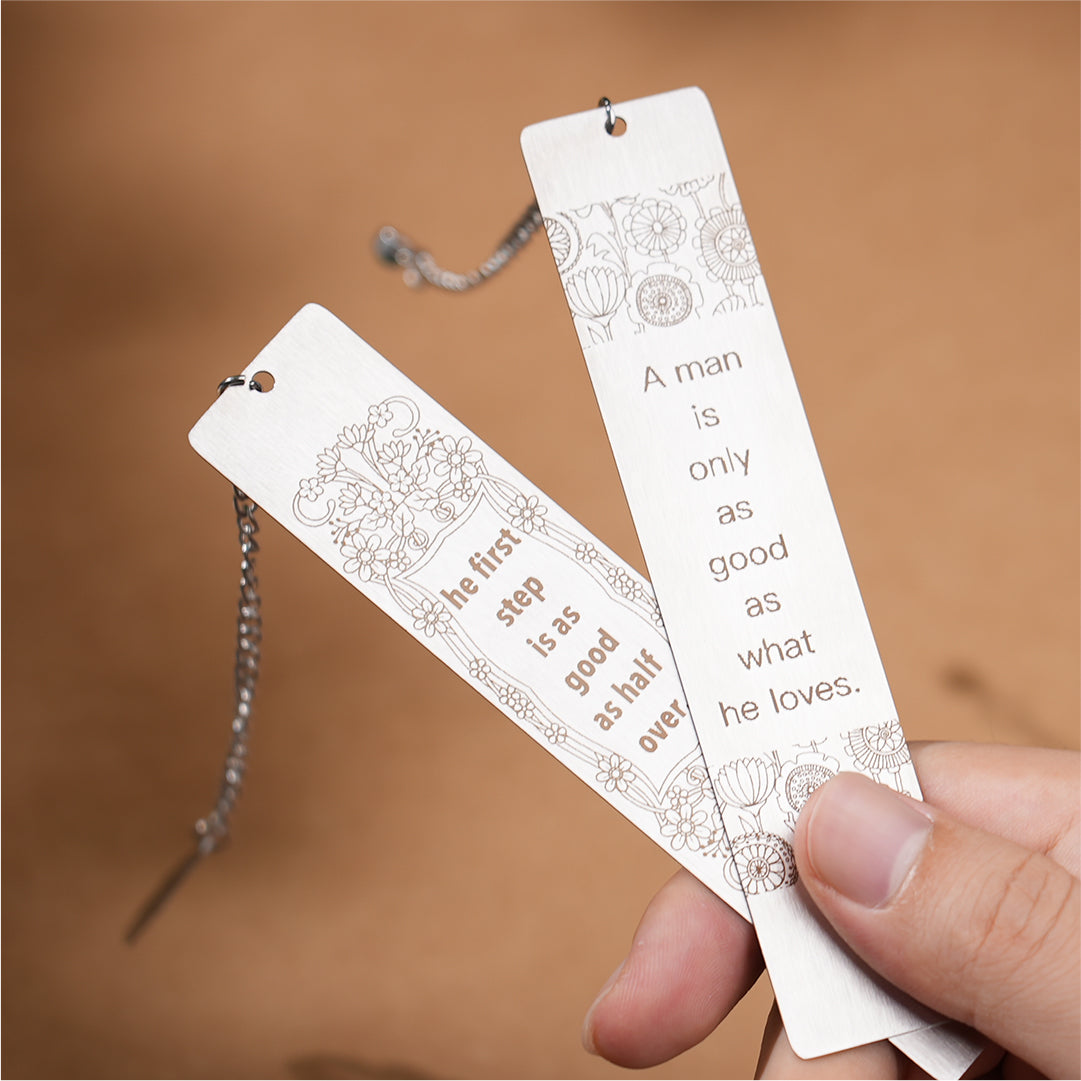 Stainless Steel Bookmarks with Pendants (3 pcs)