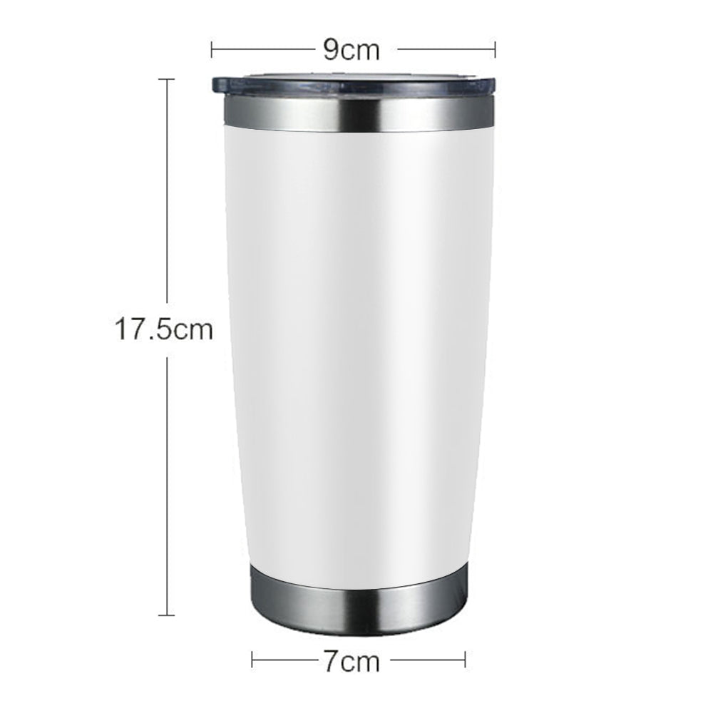 Coated Stainless Steel Tumbler with Lid (20 oz)