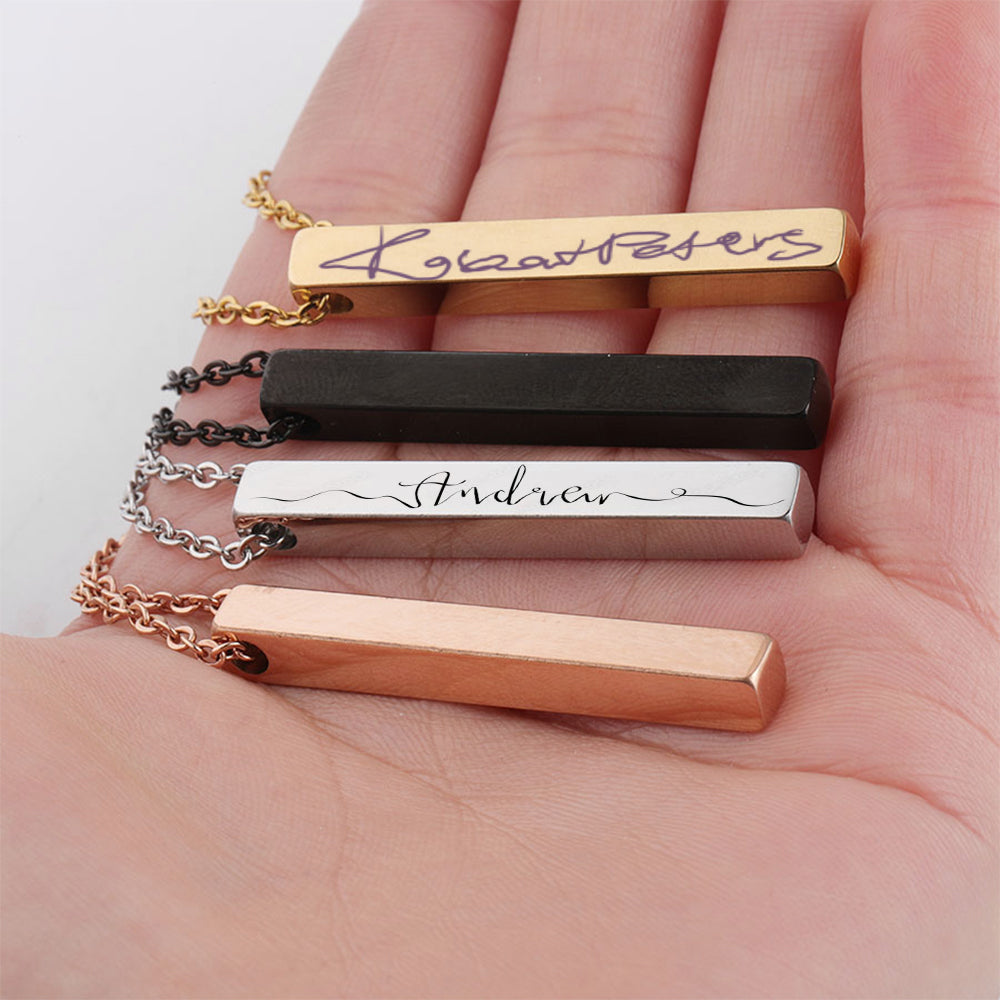 Stainless Steel Vertical Bar Necklace (10 pcs)