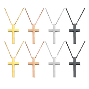 Titanium Steel Cross Pendant Necklace(8 Pcs)