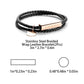 Braided Leather Bracelet with Stainless Steel Rod (2 Pcs)