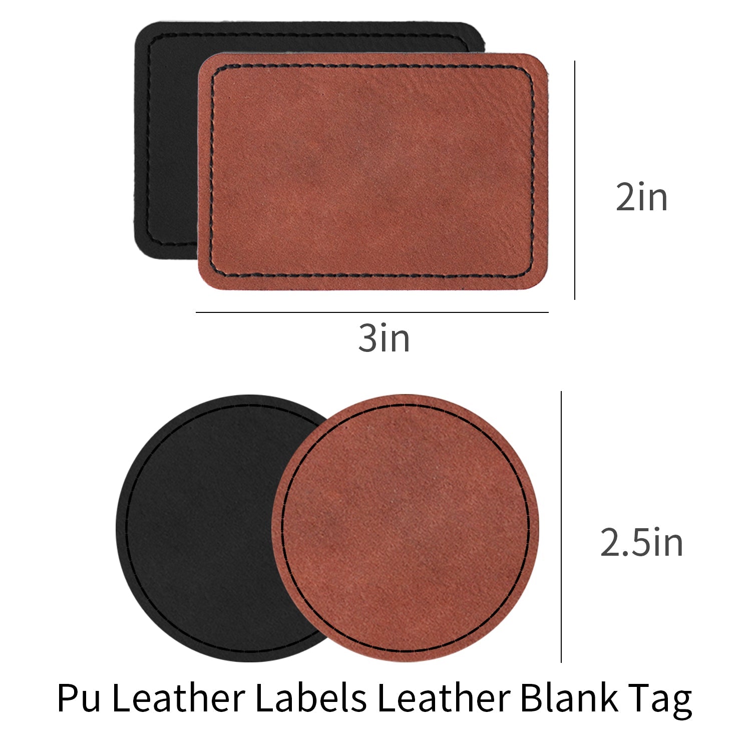 Blank PU Leather Labels / Tags (10 pcs)